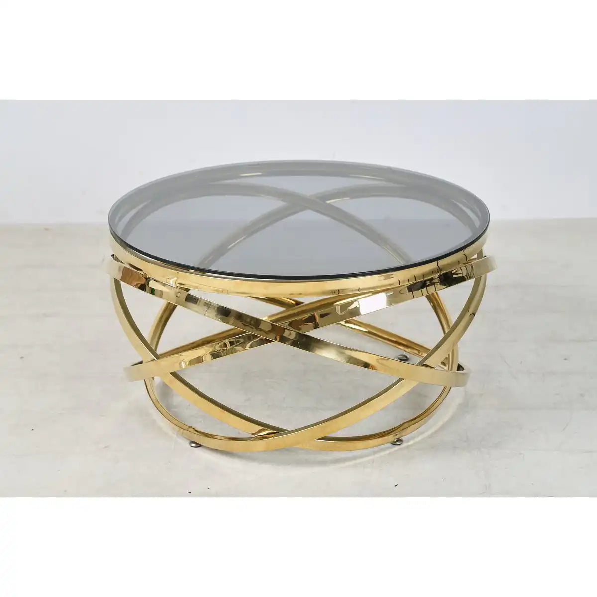 Couchtisch Gold/Grau Ø 80 cm - HomeDesign Knaus