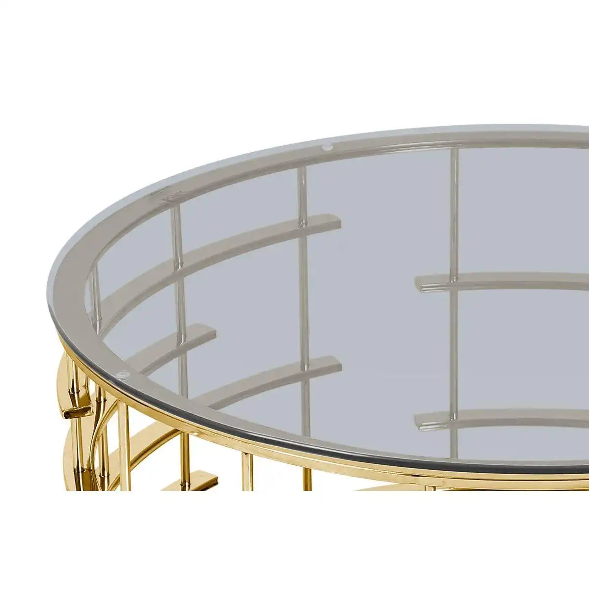 Couchtisch Gold/Grau Ø 90 cm - HomeDesign Knaus