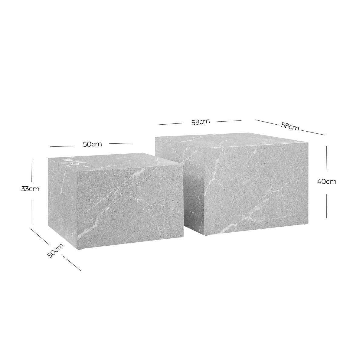 Couchtisch Grau 2er Set - HomeDesign Knaus