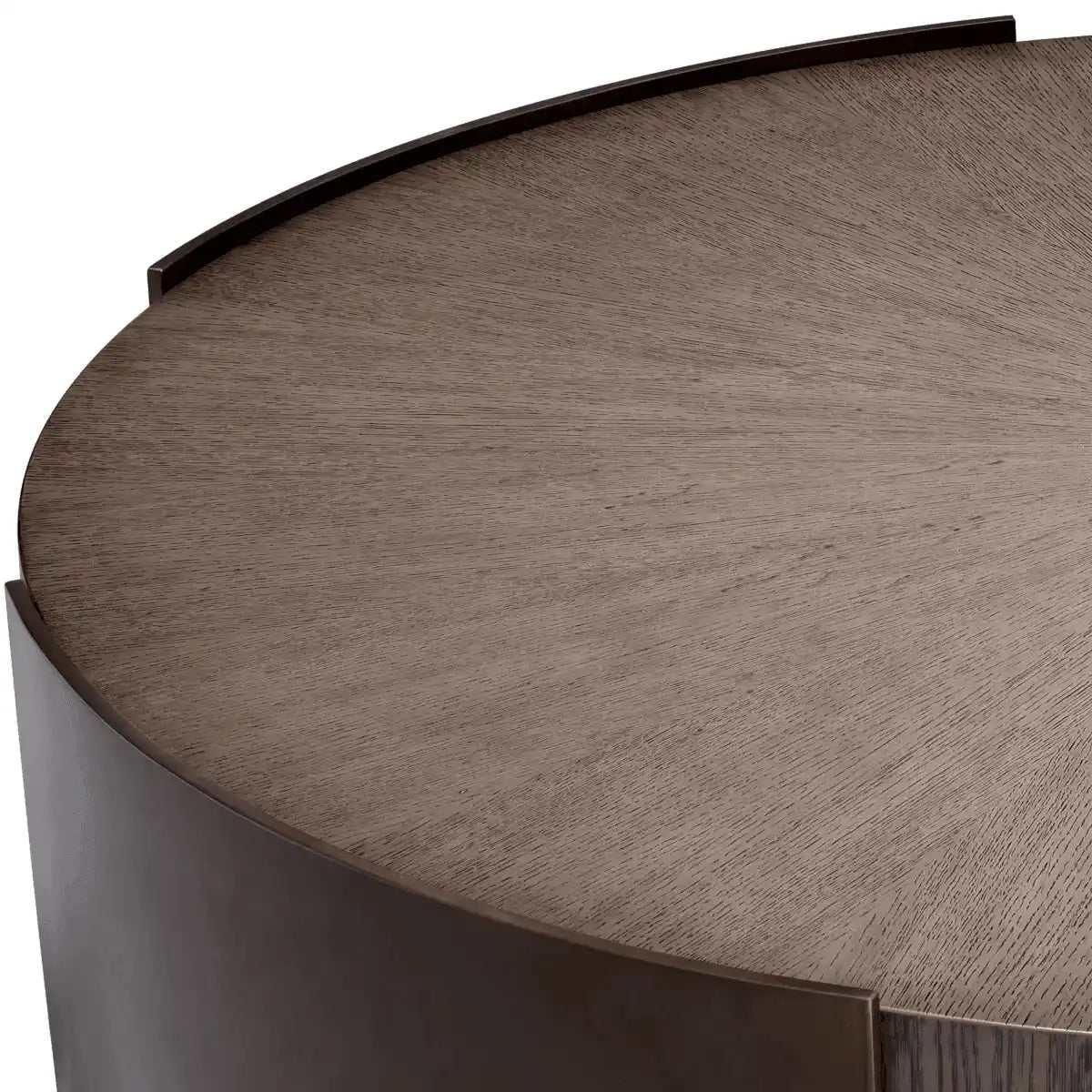 Couchtisch Grau Bronzefinish Tischplatte Eichenfurnier Handarbeit - HomeDesign Knaus