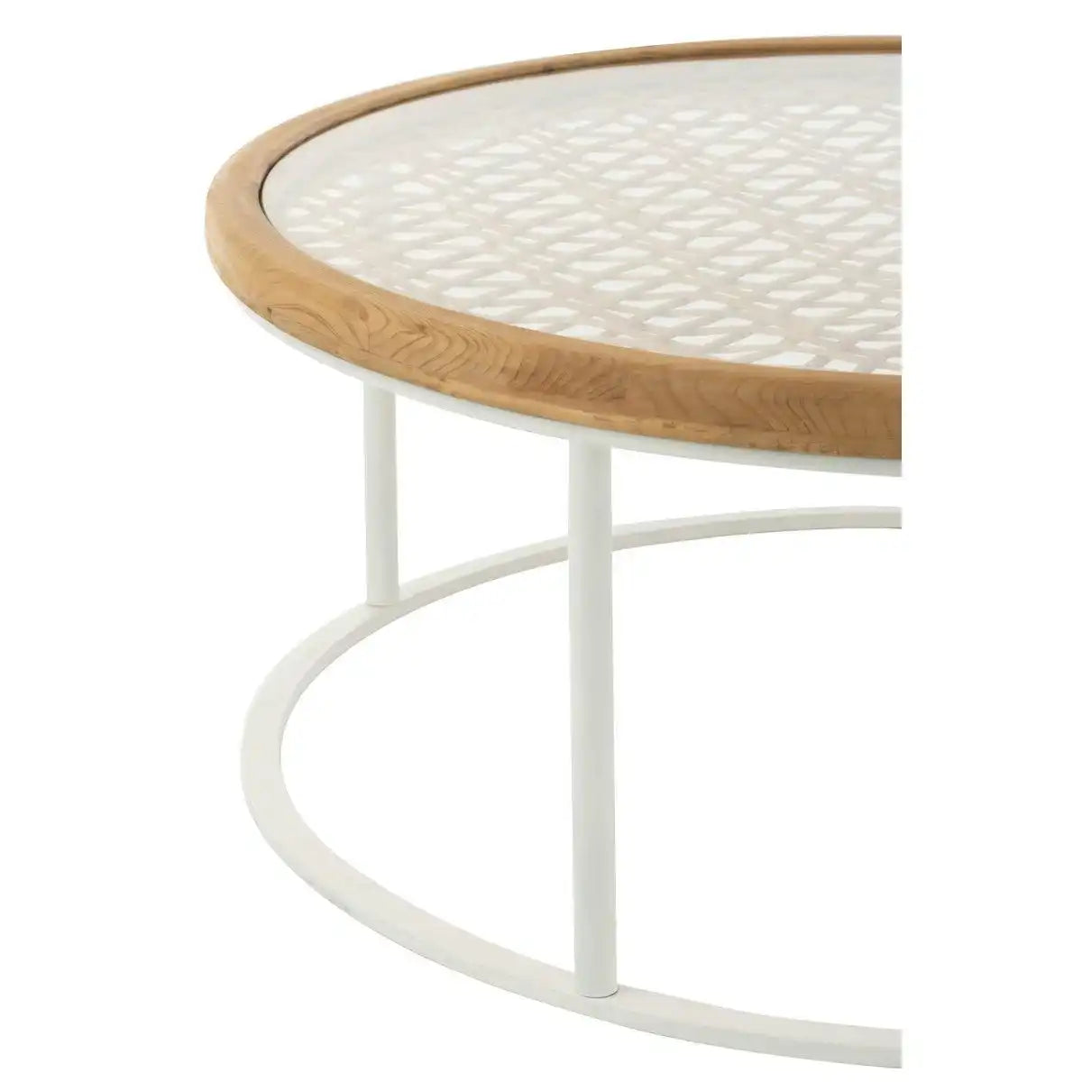 Couchtisch Mati Fichte/Metall Natur/Weiß 90cm - HomeDesign Knaus