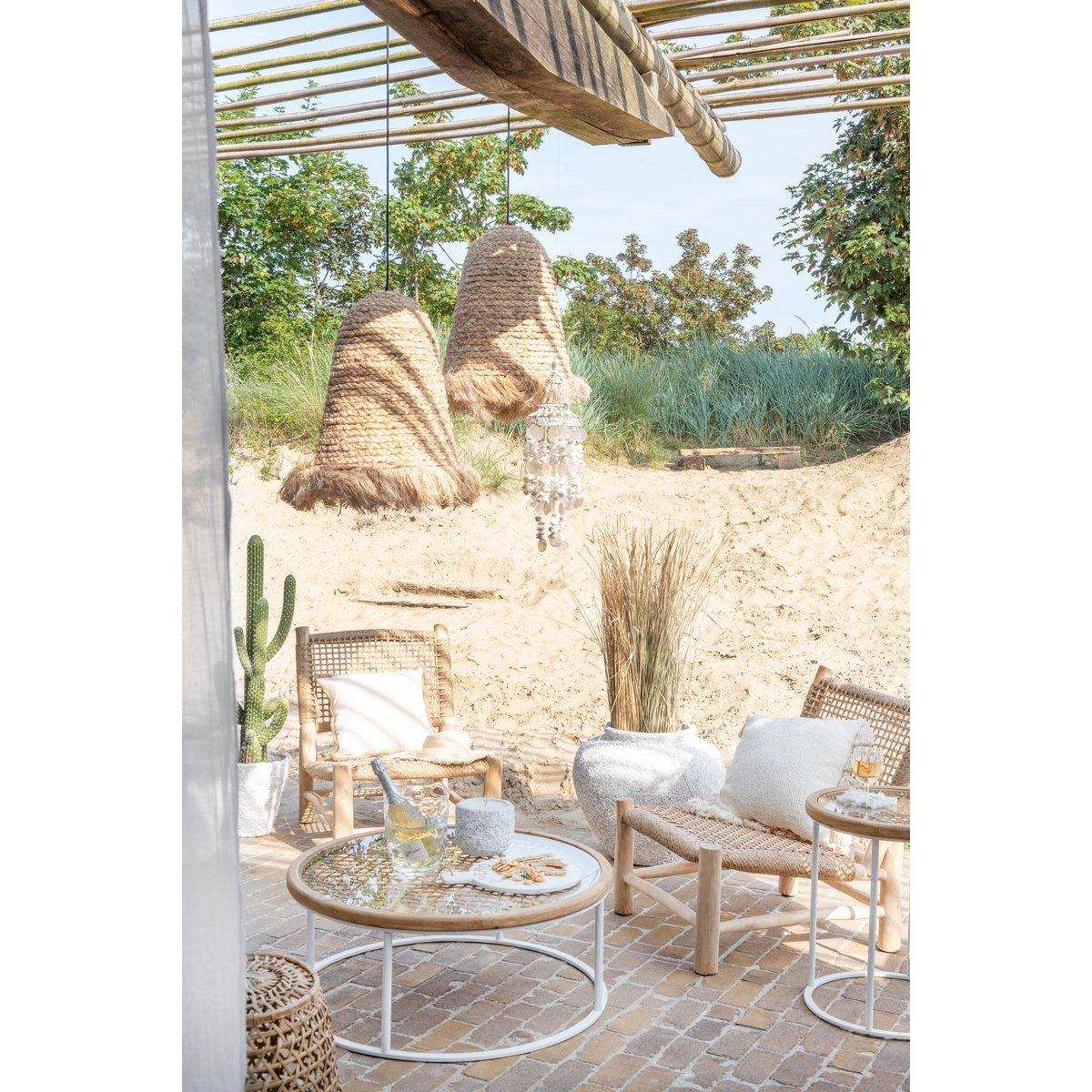 Couchtisch Mati Fichte/Metall Natur/Weiß 90cm - HomeDesign Knaus