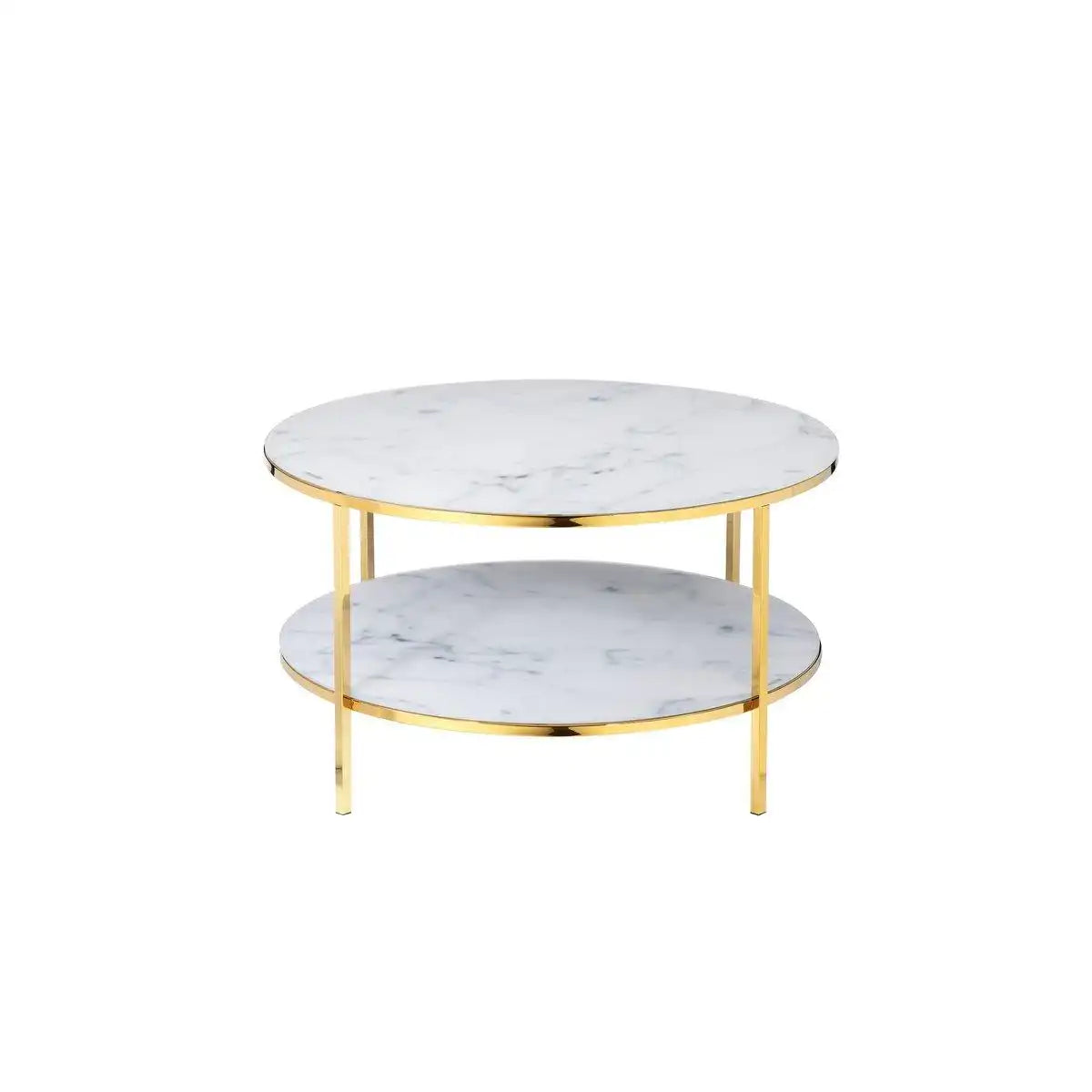Couchtisch mit 2 Ablagen Ø 80 cm - HomeDesign Knaus