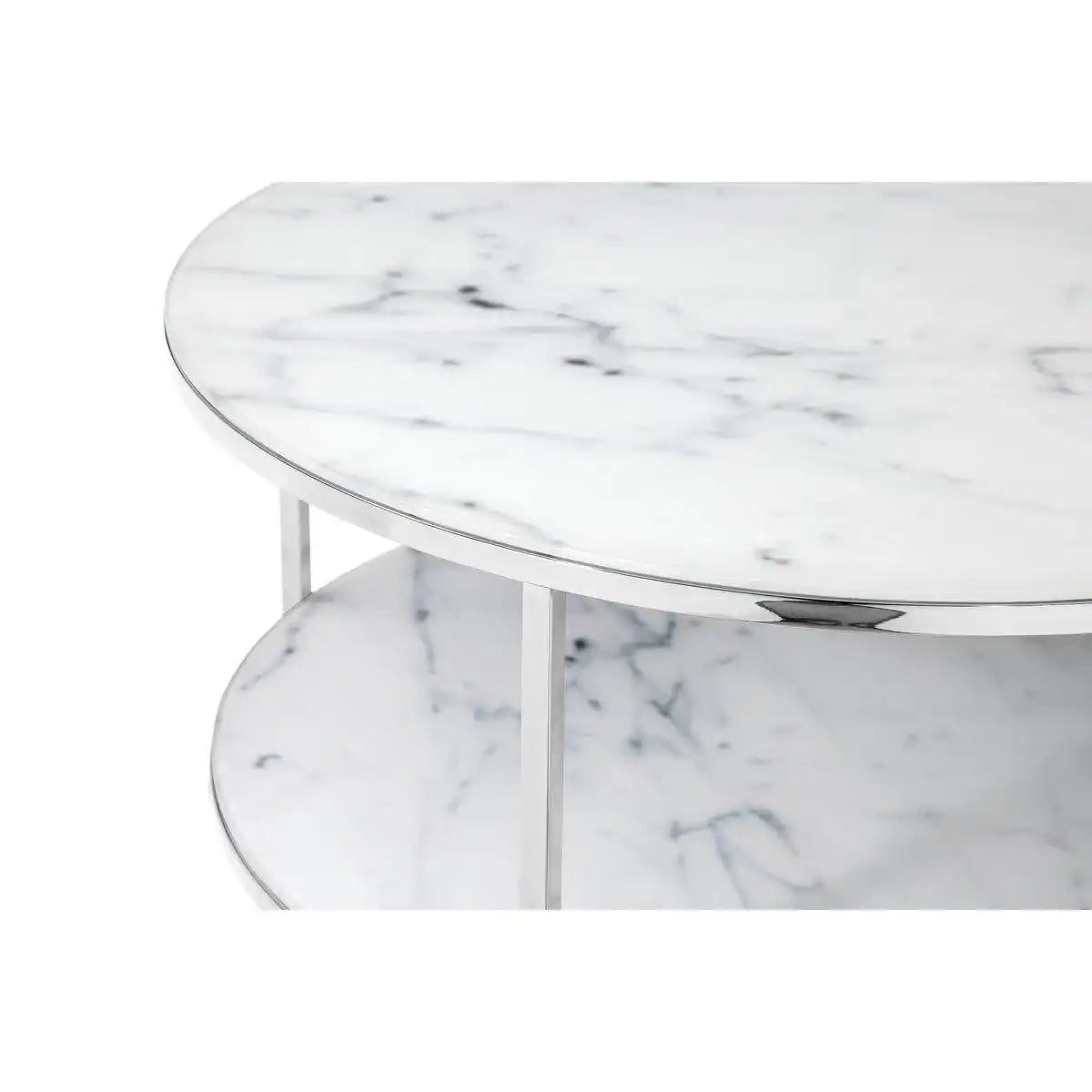 Couchtisch mit 2 Ablagen Ø 80 cm - HomeDesign Knaus