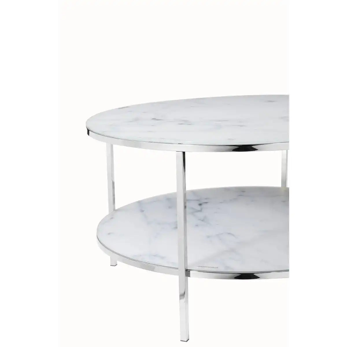 Couchtisch mit 2 Ablagen Ø 80 cm - HomeDesign Knaus