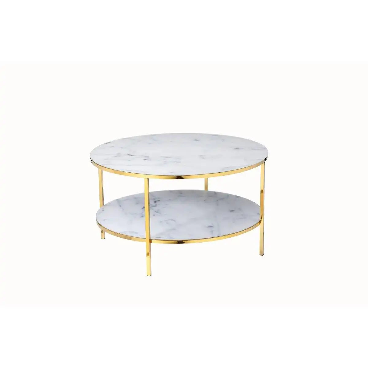 Couchtisch mit 2 Ablagen Ø 80 cm - HomeDesign Knaus