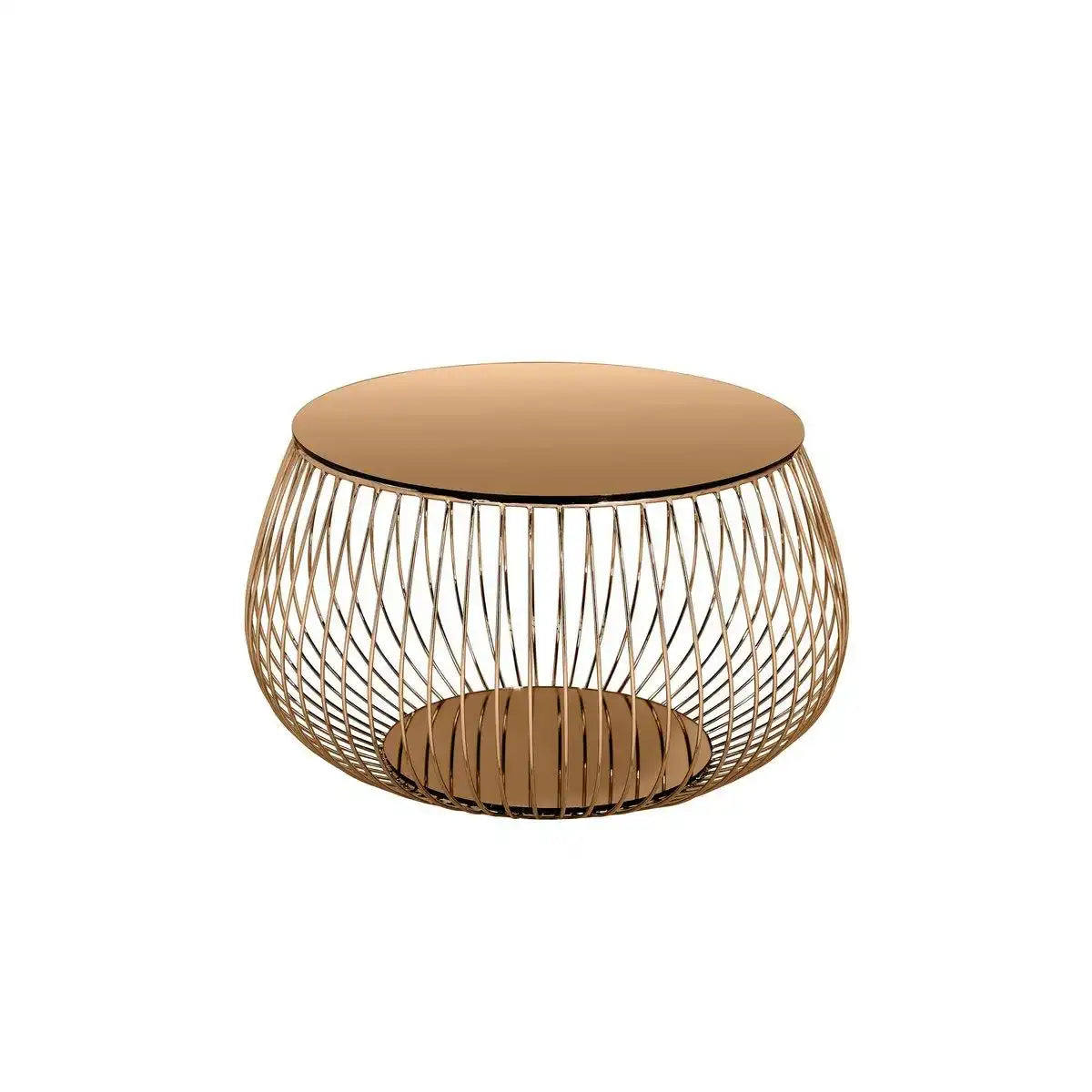 Couchtisch mit Metallkorb Ø 72 cm - HomeDesign Knaus