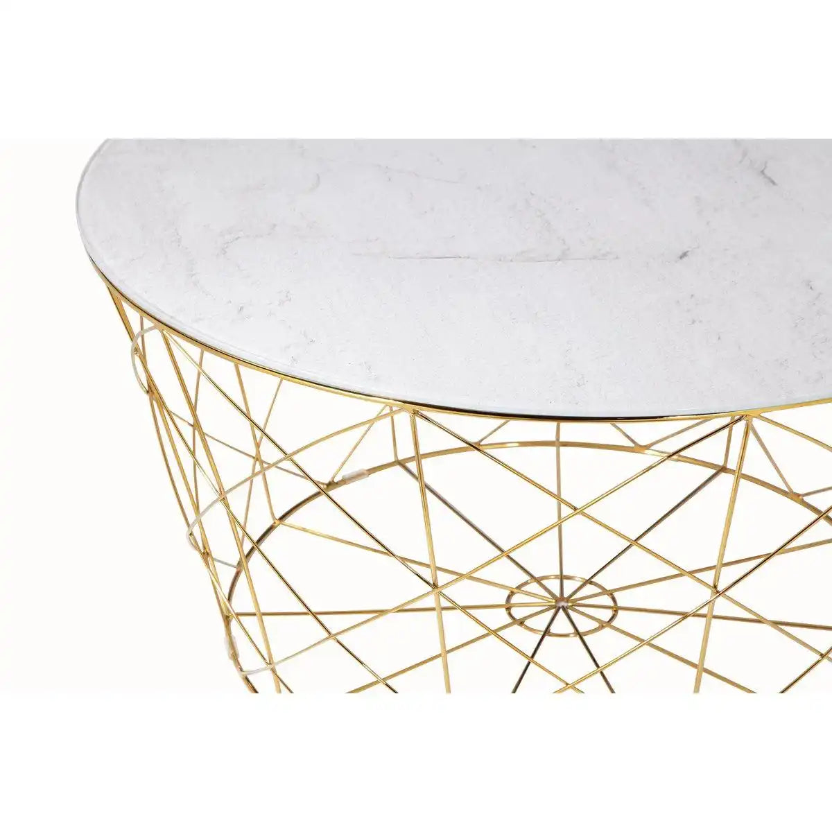 Couchtisch mit Metallkorb Ø 80 cm - HomeDesign Knaus