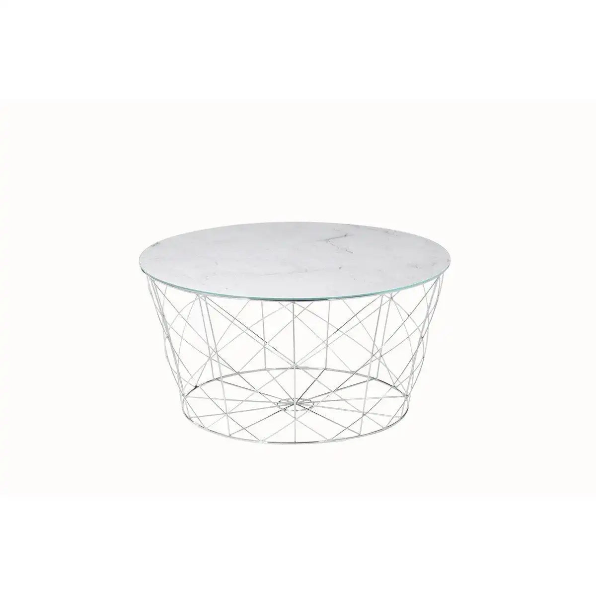 Couchtisch mit Metallkorb Ø 80 cm - HomeDesign Knaus