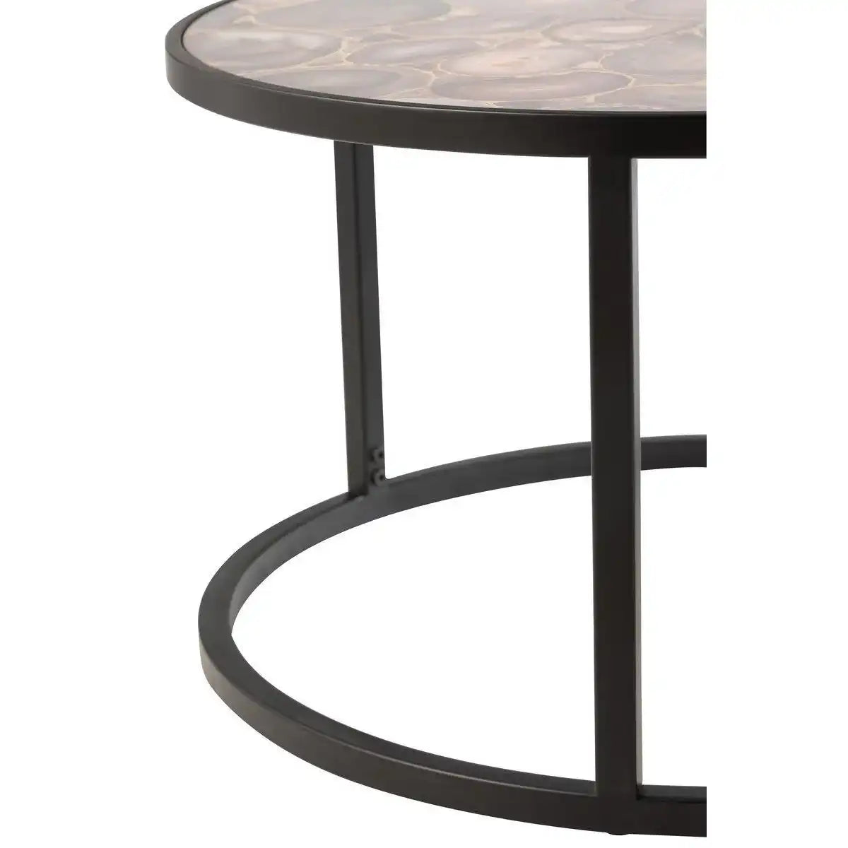 Couchtisch Mosaik rund Glas/Eisen Mix rund - HomeDesign Knaus