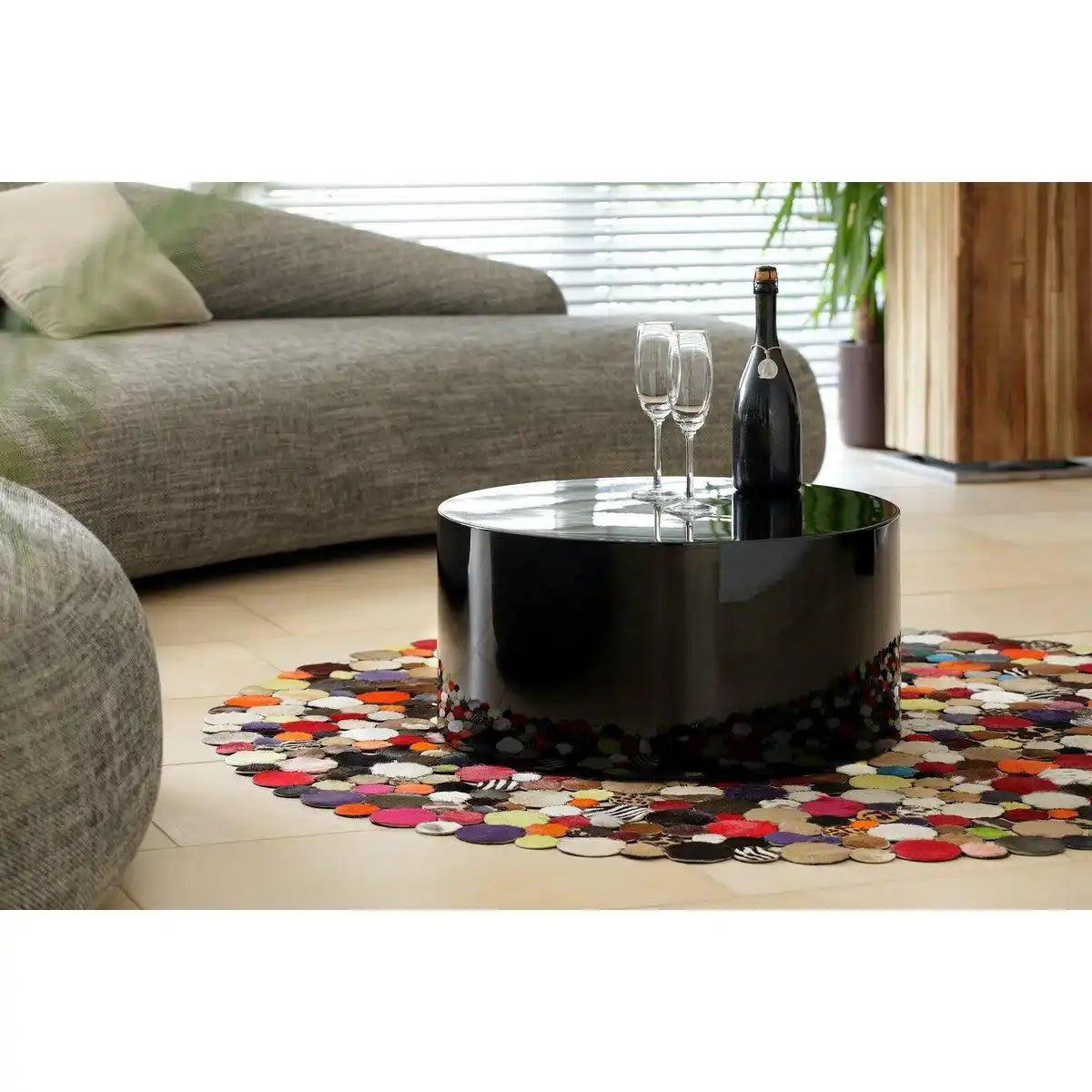 Couchtisch Ø 60 cm rund schwarz - HomeDesign Knaus