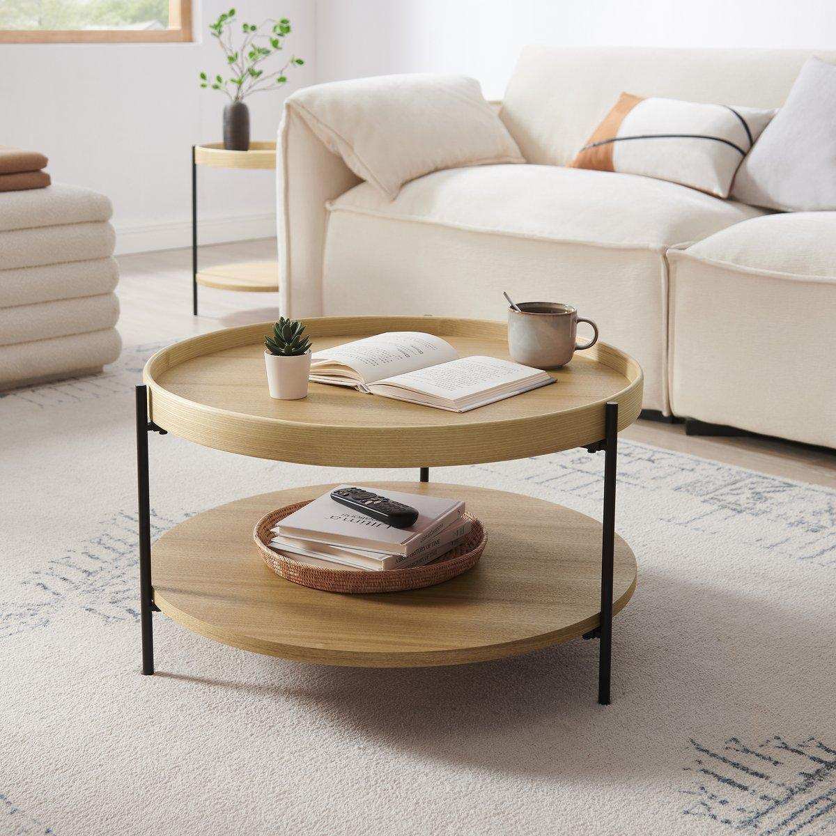 Couchtisch Ø 69 cm Eiche - HomeDesign Knaus