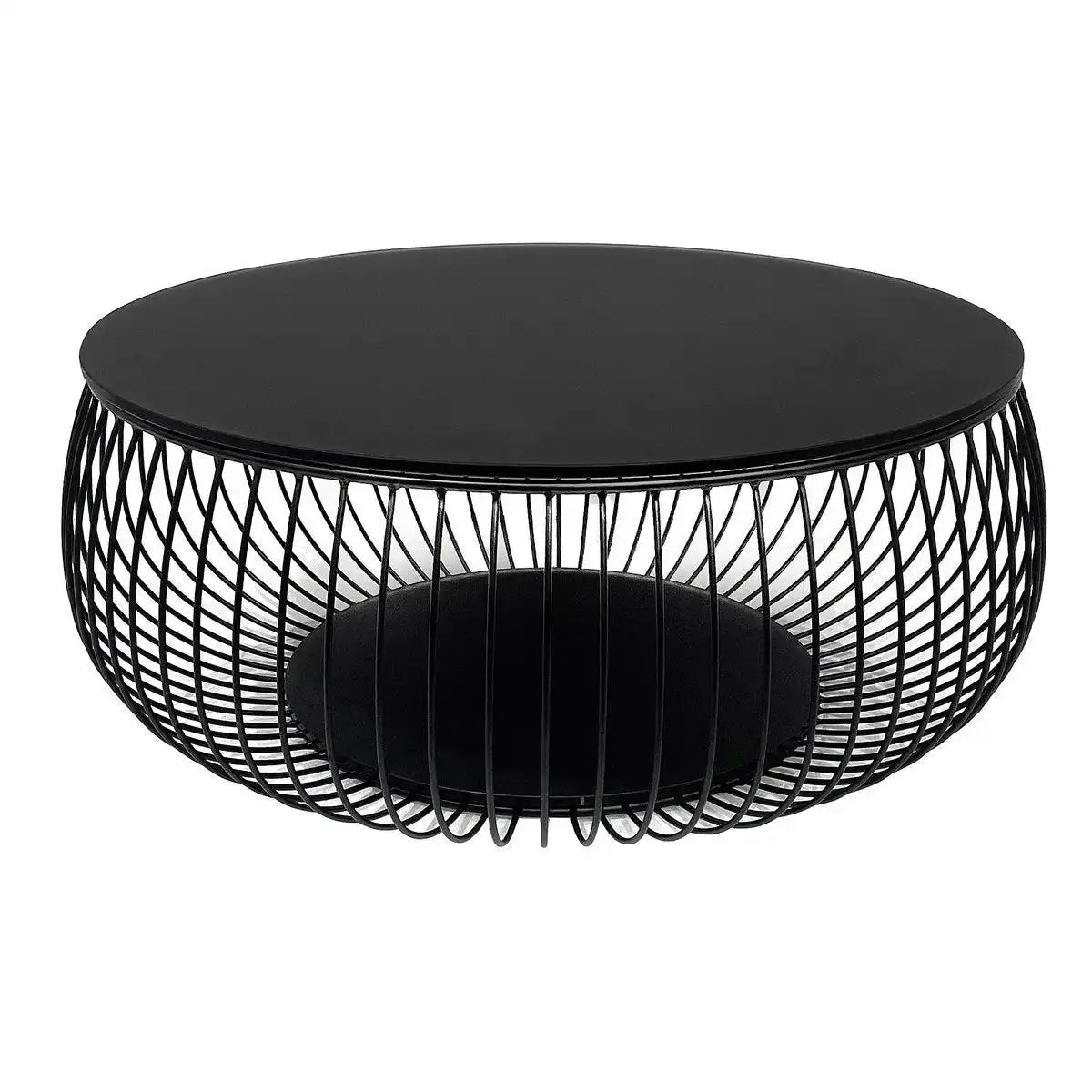 Couchtisch Ø 86 cm Schwarz - HomeDesign Knaus