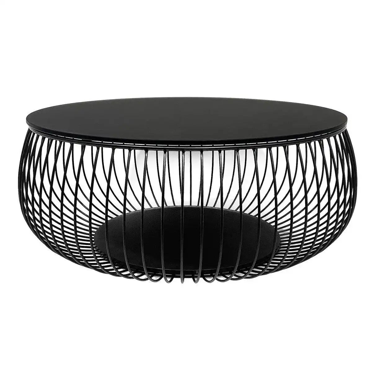 Couchtisch Ø 86 cm Schwarz - HomeDesign Knaus