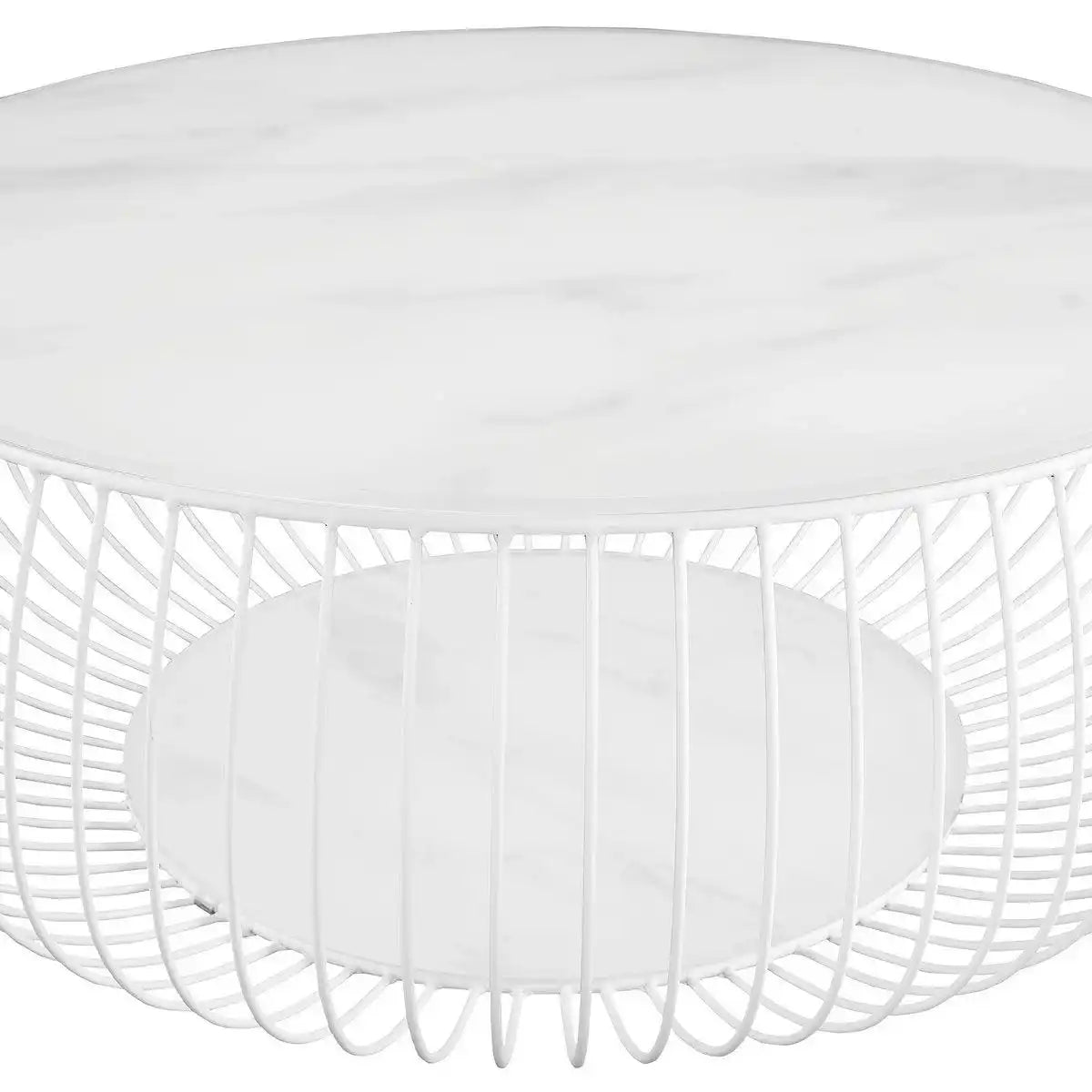 Couchtisch Ø 86 cm Weiß - HomeDesign Knaus