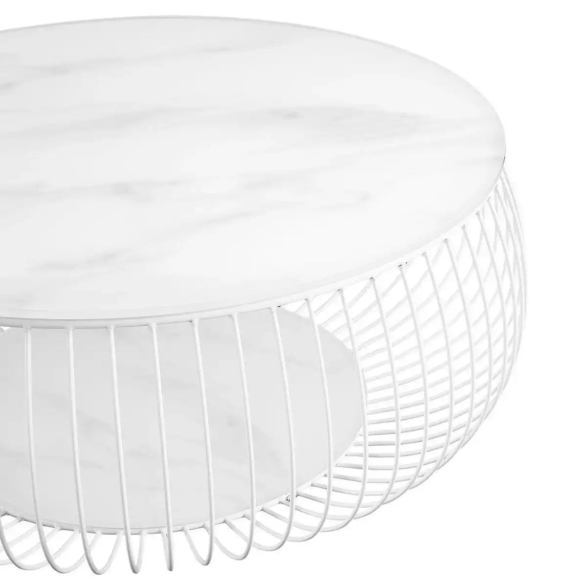 Couchtisch Ø 86 cm Weiß - HomeDesign Knaus