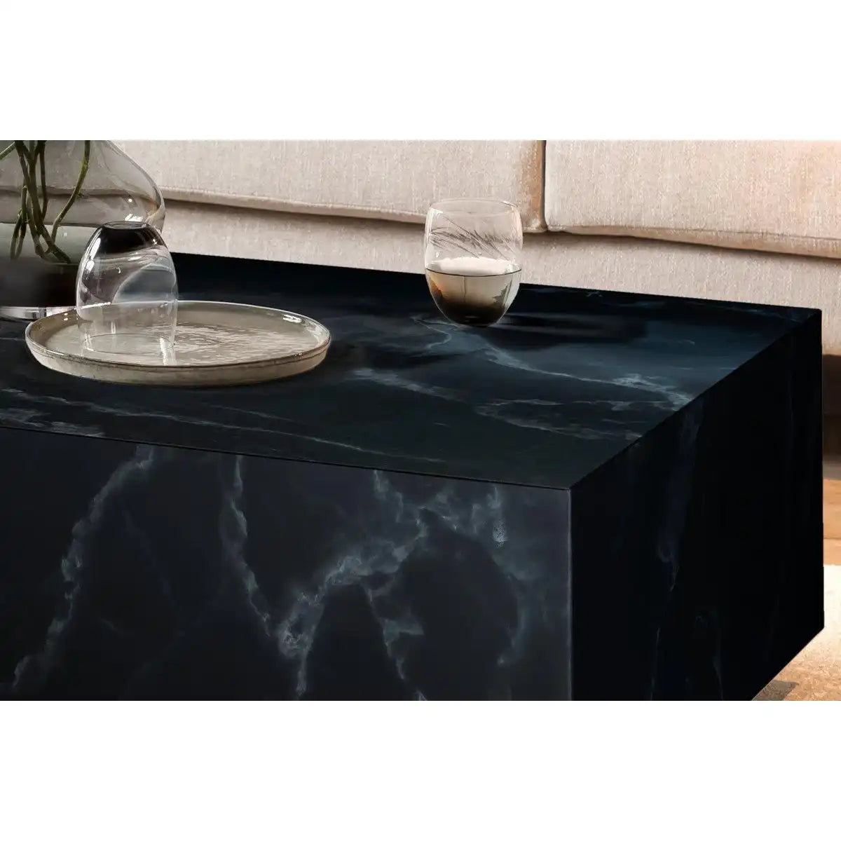 Couchtisch Schwarz, 120x75 cm - HomeDesign Knaus
