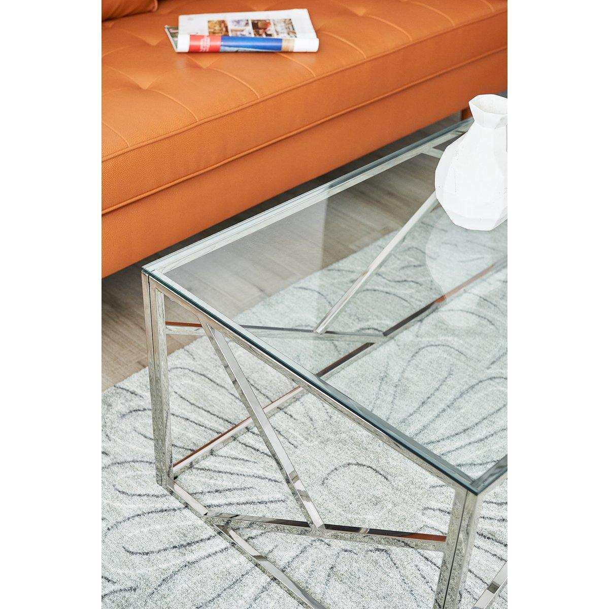 Couchtisch Silber 120x60 cm - HomeDesign Knaus