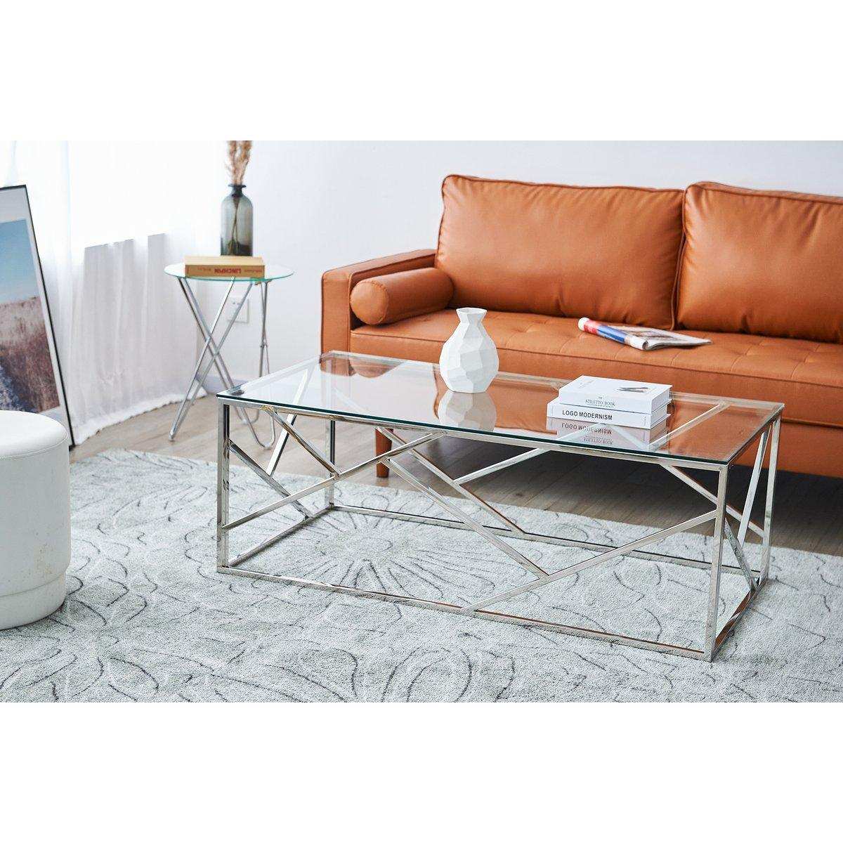 Couchtisch Silber 120x60 cm - HomeDesign Knaus