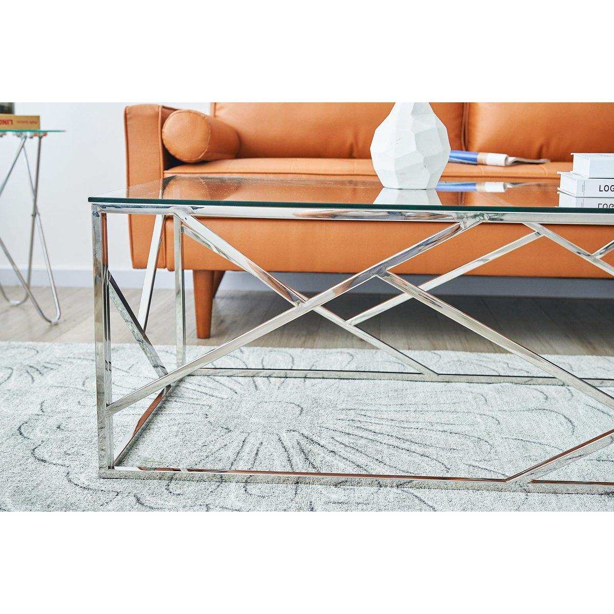 Couchtisch Silber 120x60 cm - HomeDesign Knaus