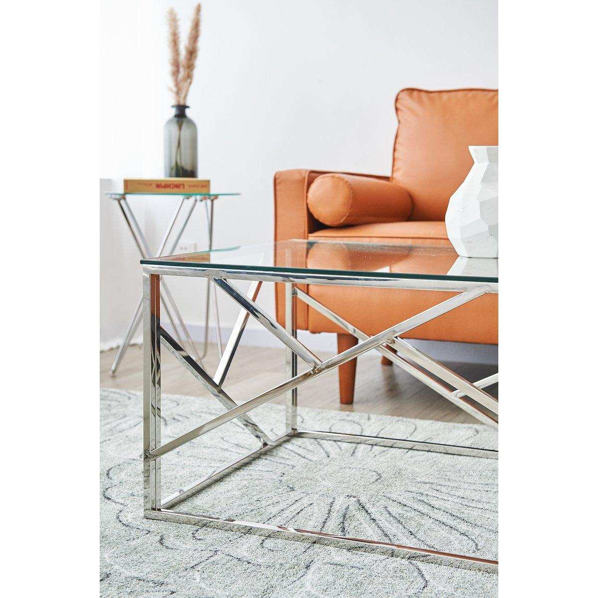 Couchtisch Silber 120x60 cm - HomeDesign Knaus