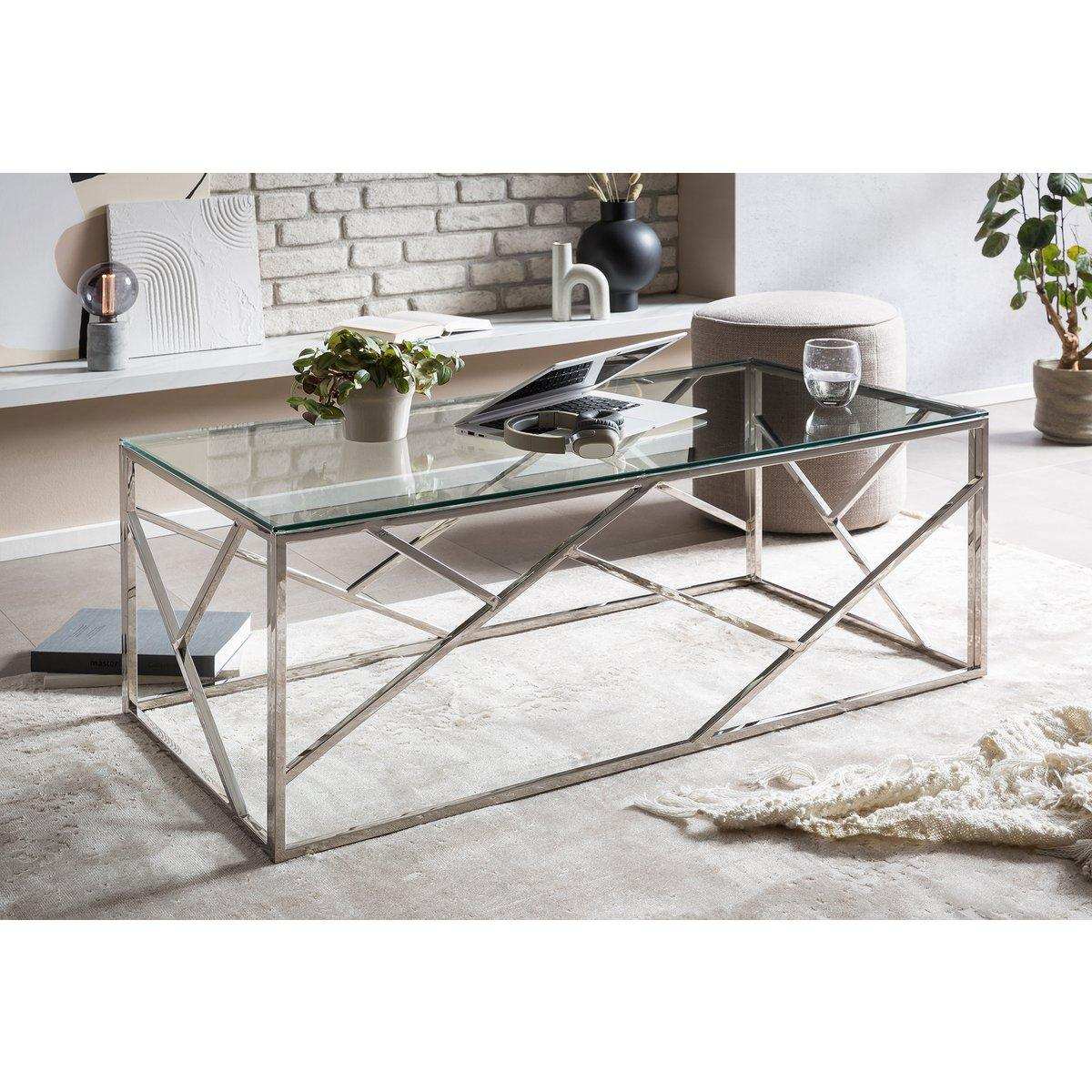 Couchtisch Silber 120x60 cm
