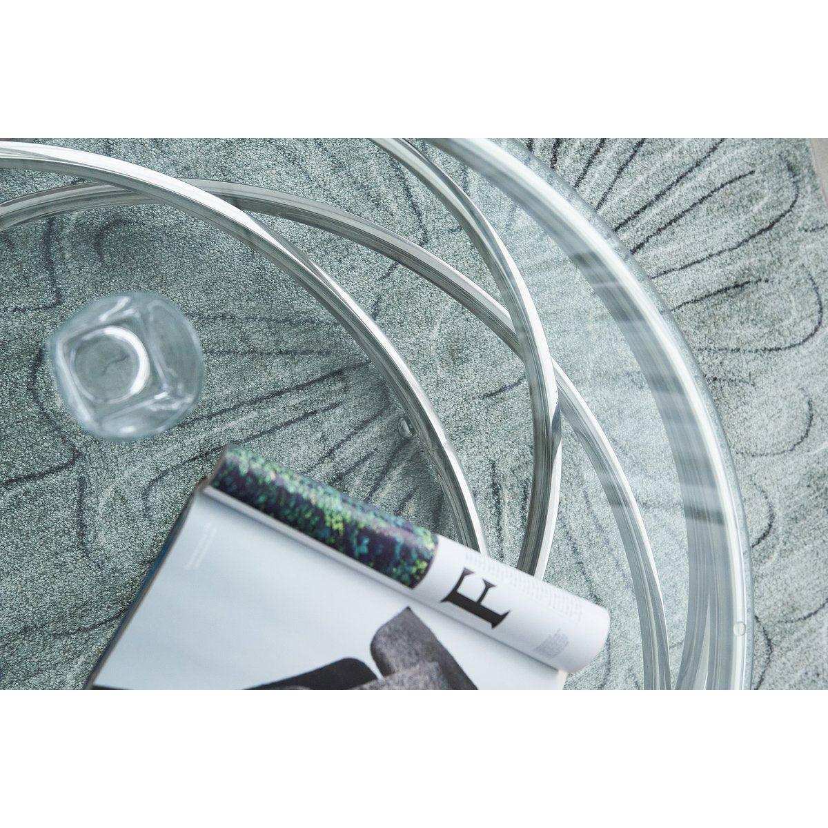Couchtisch silber Ø 80 cm - HomeDesign Knaus
