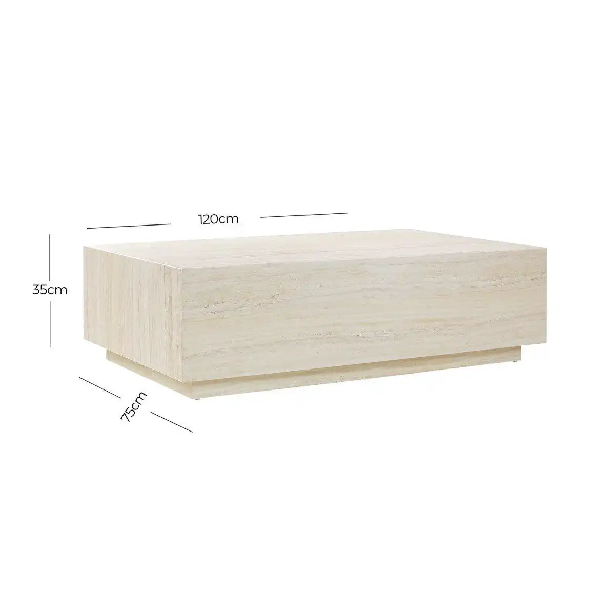 Couchtisch Travertin 120x75 cm - HomeDesign Knaus