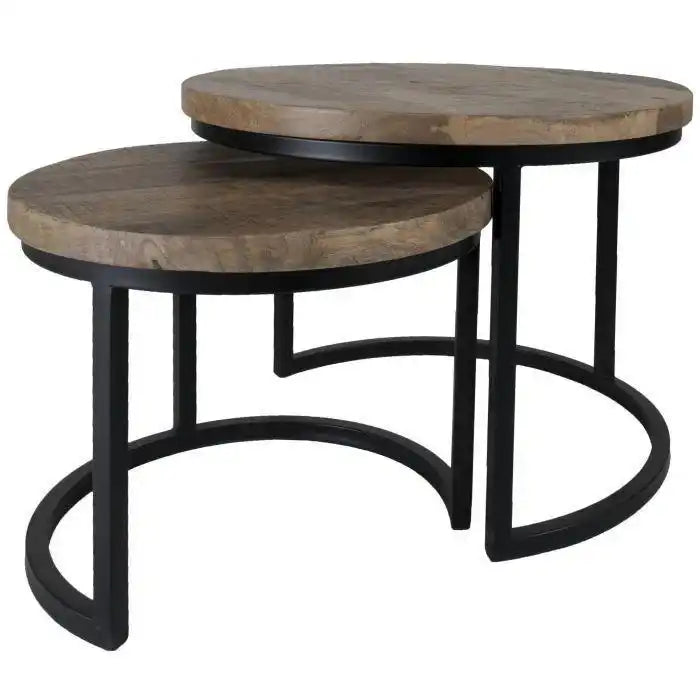 Couchtisch Vlojo Black - 2er Set - HomeDesign Knaus