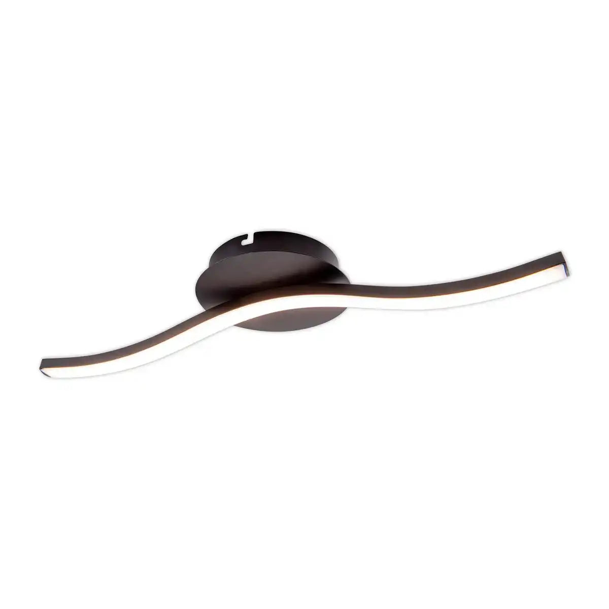 LED Wand-/Deckenleuchte "ONDA", Deckenlampe aus Metall und Kunststoff in Schwarz, mit fest verbauten LEDs, Beleuchtung für Wohnzimmer, Büro oder Nachttisch 45 cm lang