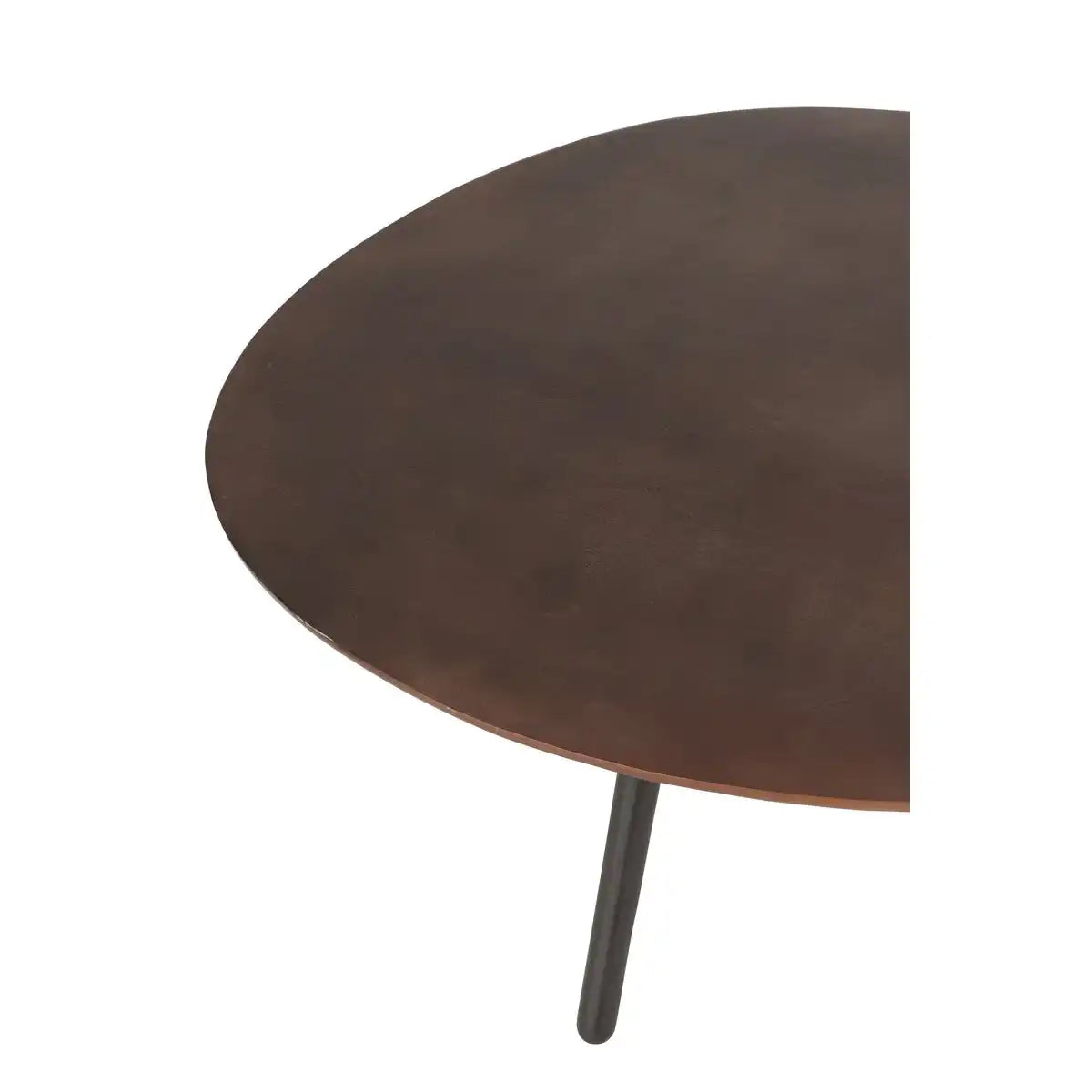 J-Line Couchtisch Drop Aluminium/Eisen Braun Groß – 119,00 x 71,50 x 36,50 cm