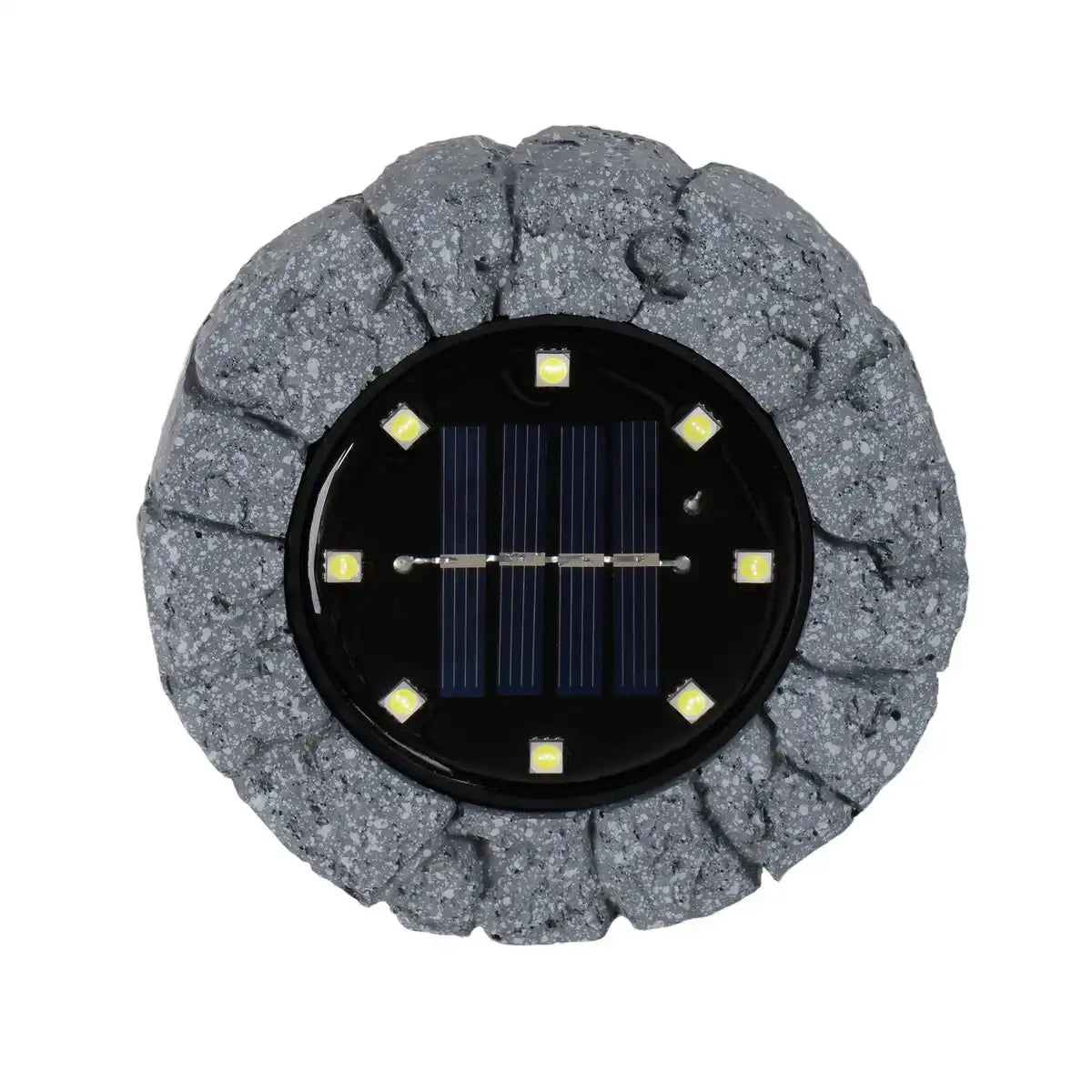 4er-Set LED Solar-Boden-Erdspieß "KIAN" , für Außen, Bodenleuchte aus Kunststoff in Grau, mit integrierter LED