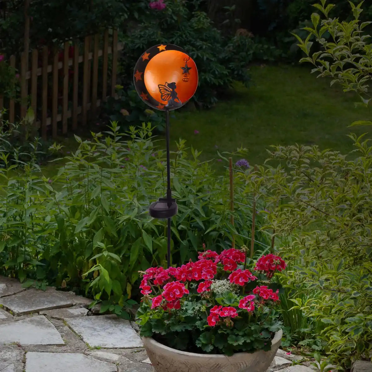LED-Solar Erdspieß "ELFE" , für Außen, Erdspieß aus Metall und Kunststoff in Braun, mit integrierter LED