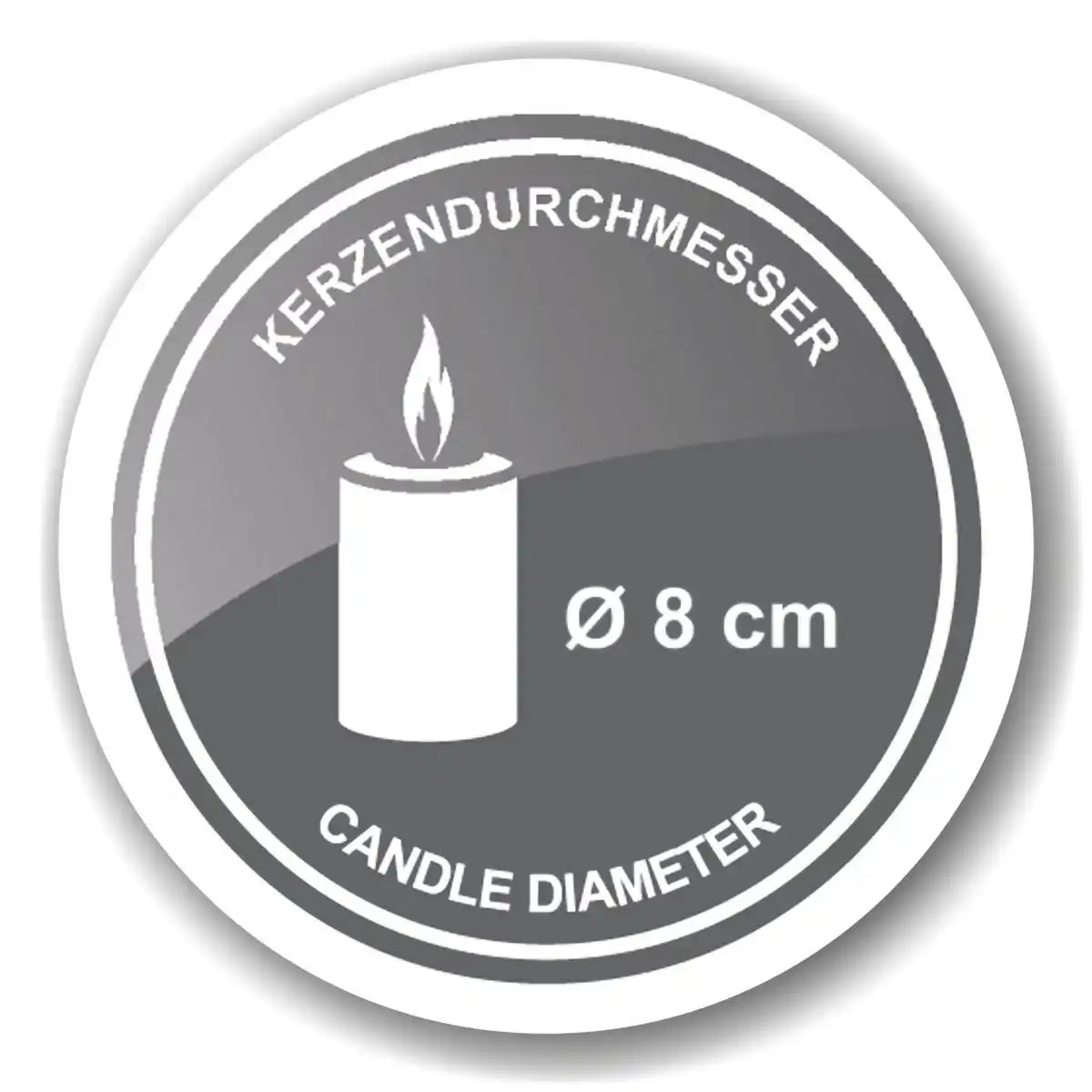 Adventskranz Milano, Edelstahl vernickelt silberfarben, Durchmesser 34 cm, für Kerzen ø 8 cm