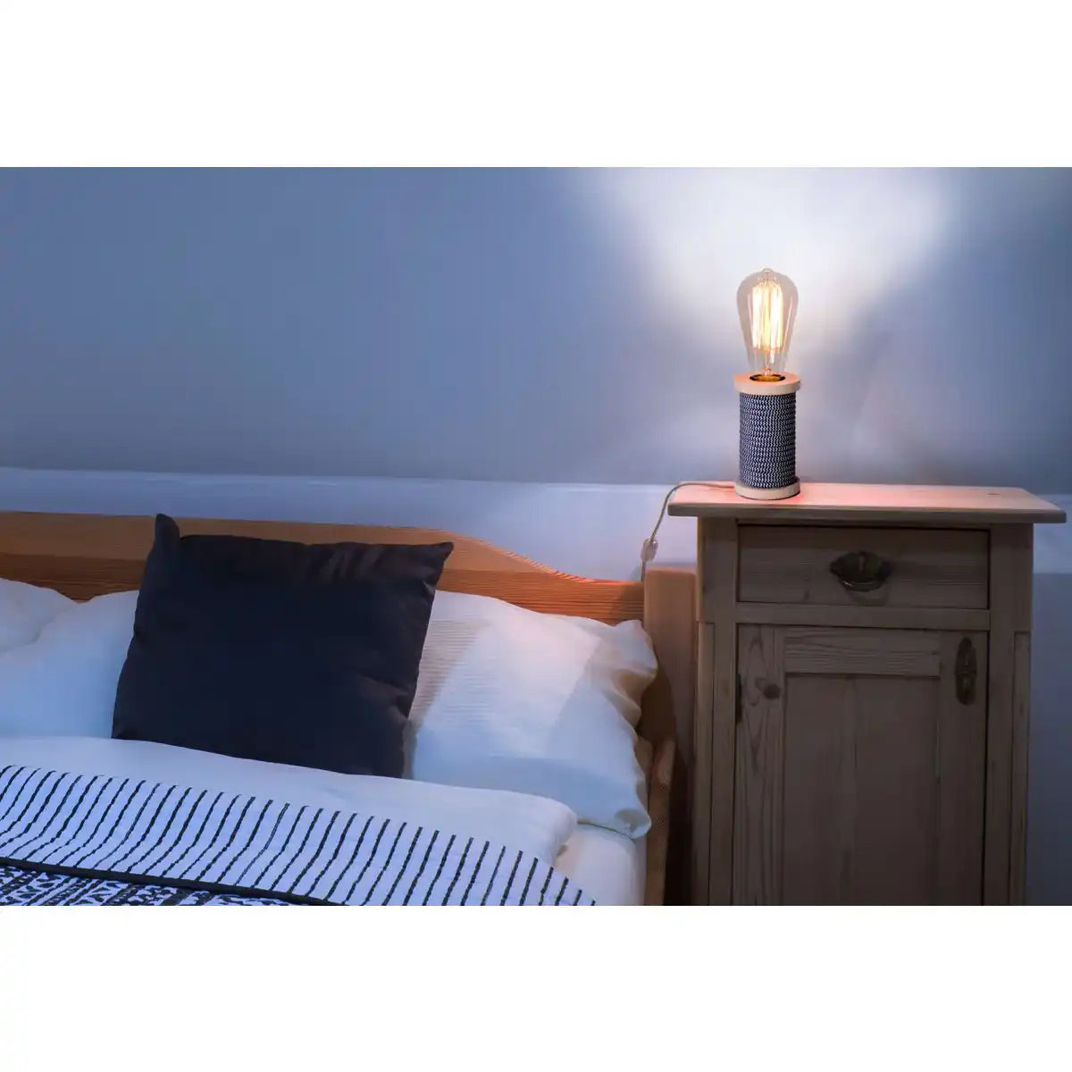 LED Tischleuchte "Max" incl. Leuchtmittel schwarz/weiß h: 12cm