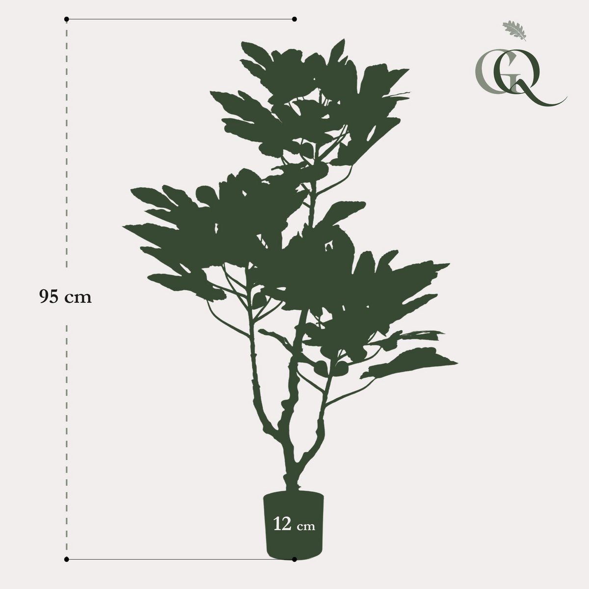 Kunstpflanze - Ficus Carica - Figurenbaum - 95 cm