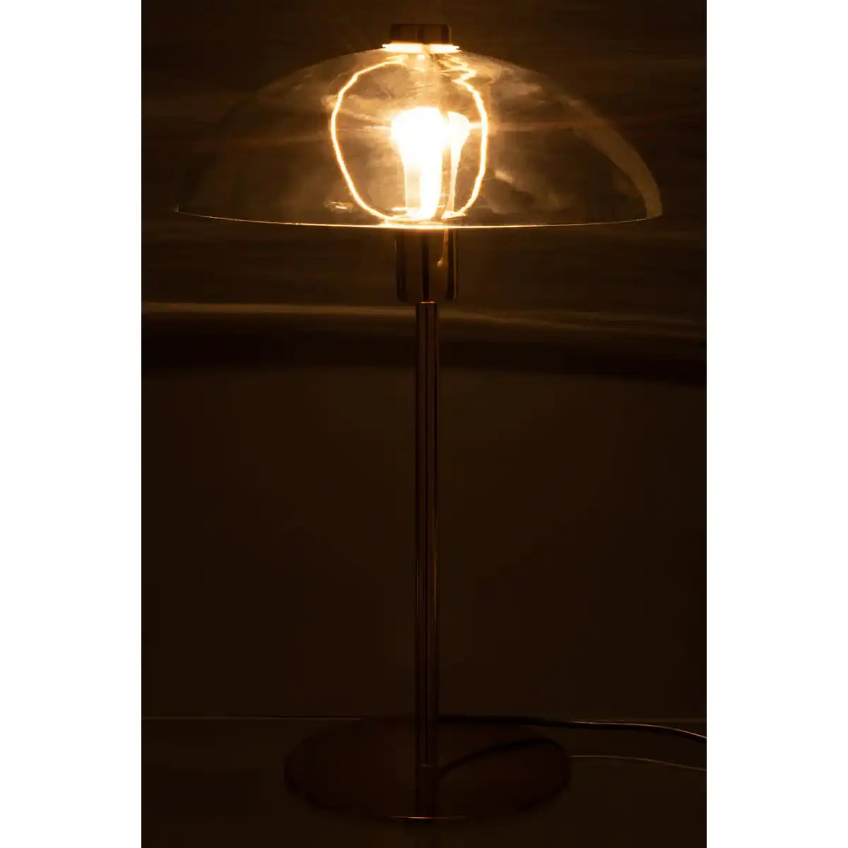 J -Line Tischlampe Jeff - Metall/Glas - Transparent/Gold