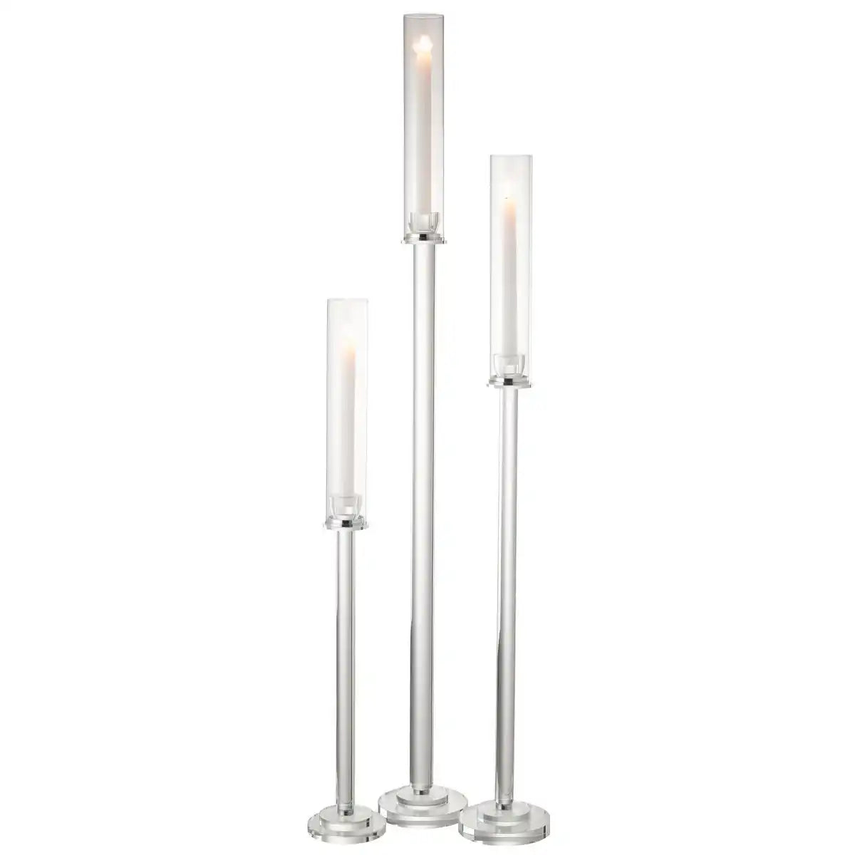 J-Line Kerzenhalter Moira Glas Transparent Groß