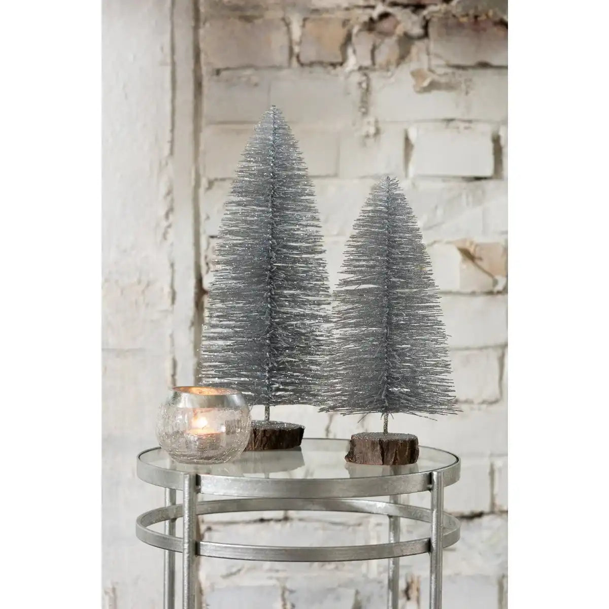 J-Line Weihnachtsbaum - Kunststoff - Silber - klein