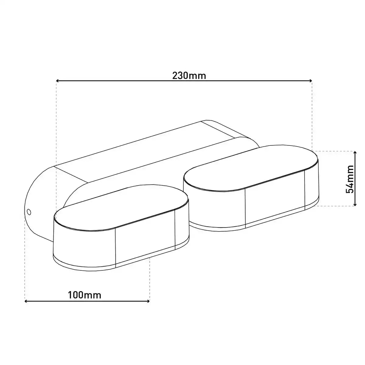 LED Außenwandleuchte "MOTUS" aus Metall und Kunststoff in Schwarz, mit integrierter LED