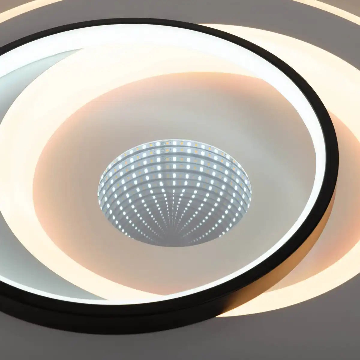 LED Deckenleuchte 3D-Effekt "MALEA" Ø 49 cm, mit vielen Funktionen, Fernbedienung inklusive