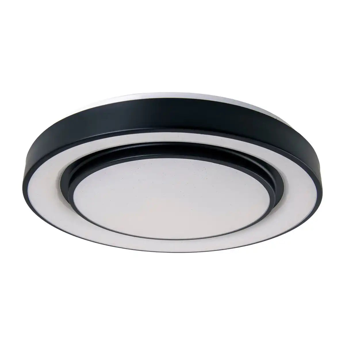 LED Deckenleuchte "MONTEREY" Ø 47,5cm, viele Funktionen, aus Metall und Kunststoff in Schwarz,, mit integrierten LEDs, Beleuchtung für Wohnräume, Flur oder Büro