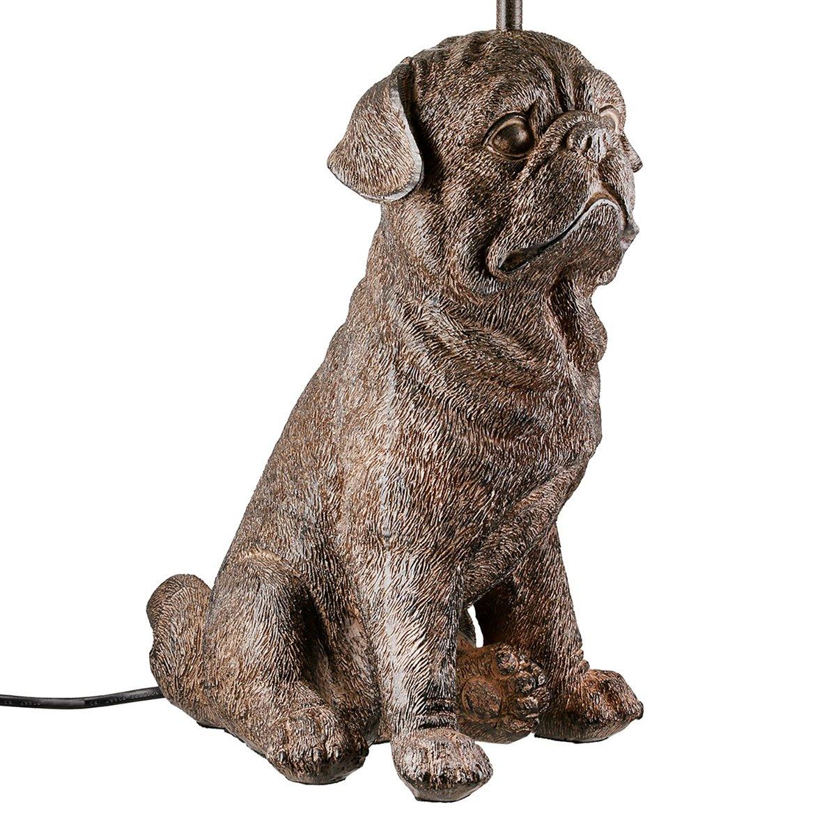 Tischleuchte Hund Mops, H.52 cm