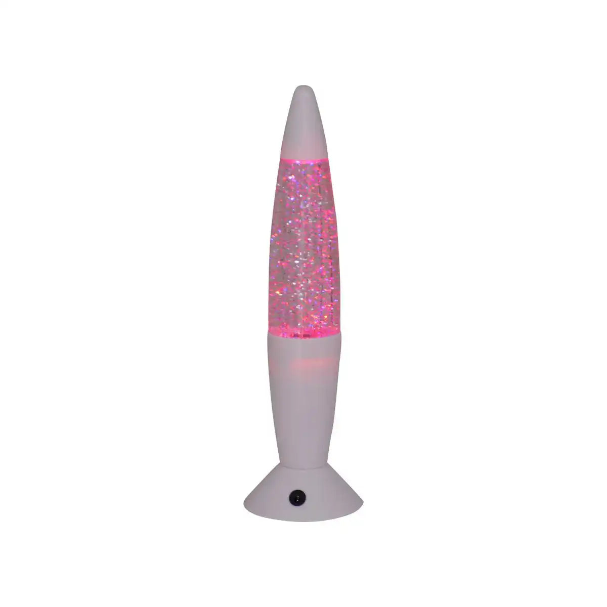 LED-Tischleuchte "Glitter", die Deko Tischlampe aus Metall und Kunststoff, ca.. 36 cm hoch, mit fest verbauten LEDs, spendet buntes Licht mit "Glitter", Effektbeleuchtung für Wohnzimmer, Büro, Kinderzimmer oder Nachttisch