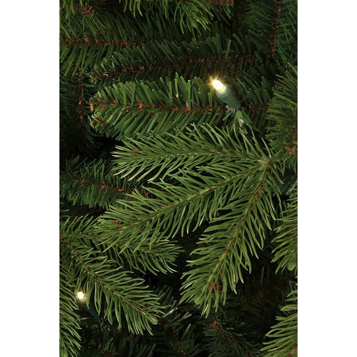 Künstlicher Weihnachtsbaum Slim mit LED-Beleuchtung – H155 x Ø102 cm – Grün