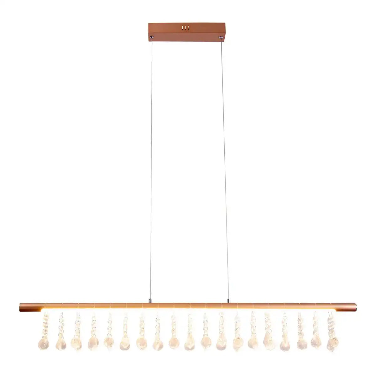LED Pendelleuchte "NOBILIS" Länge ca. 100 cm, aus Metall und Kunststoff in Gold, mit fest verbauten LEDs, Beleuchtung für Wohnzimmer, Esszimmer oder Büro