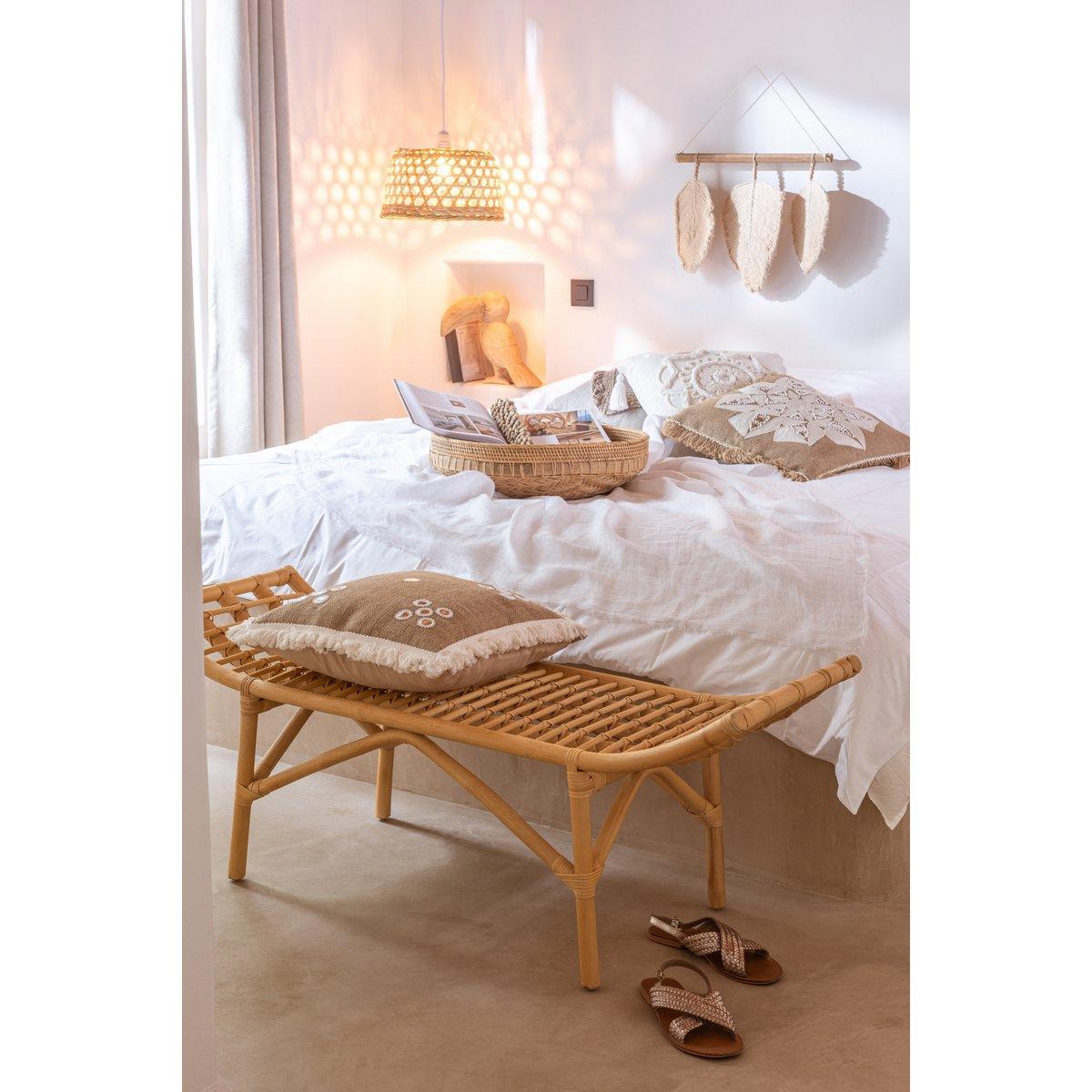 J-Line Kissen Flower Abstract – Jute – Natur/Beige