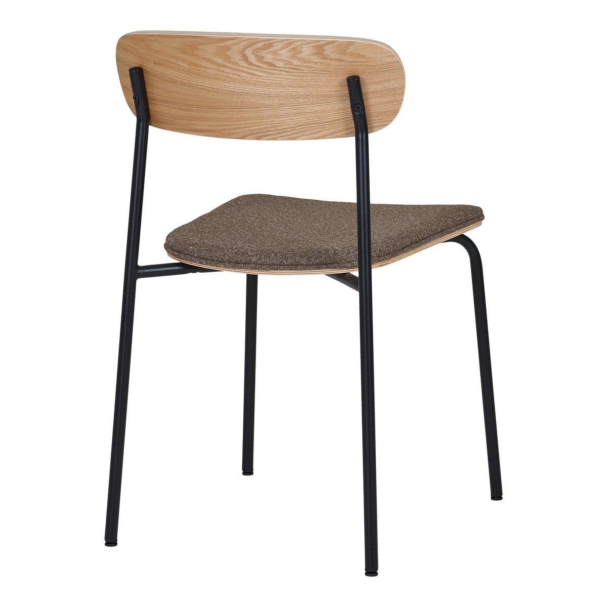 Estepona Esszimmerstuhl – Natur/Braun/Schwarz, 51 x 47 x 77 cm – 2er-Set