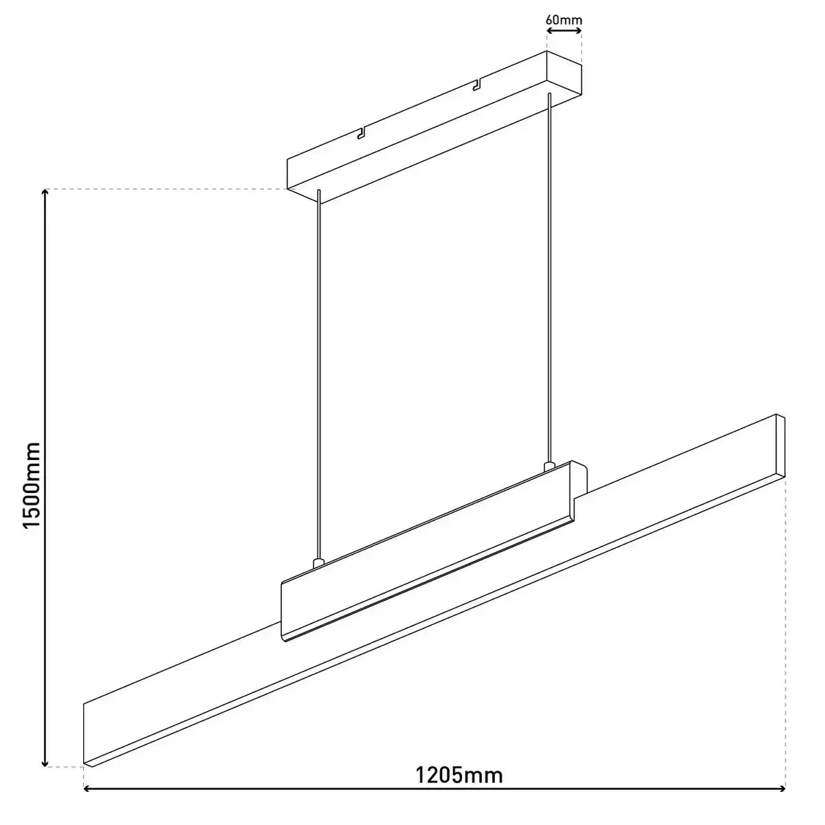 LED Pendelleuchte braun "WIEBKE" besteht aus Metall und Holz (MDF) in Schwarz und Braun. Sie ist ca. 120,5 cm lang, ca. 6 cm breit und bis ca. 150 cm hoch. höhenverstellbar, mit integriertem Leuchtmittel, dimmbar, mit Memory-Effekt