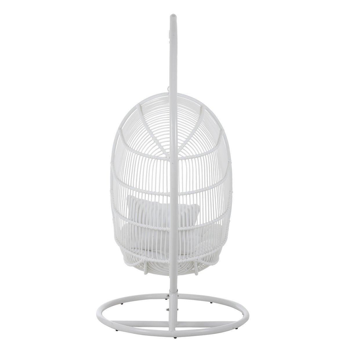 J-Line Hängesessel Oval Stahl Weiß